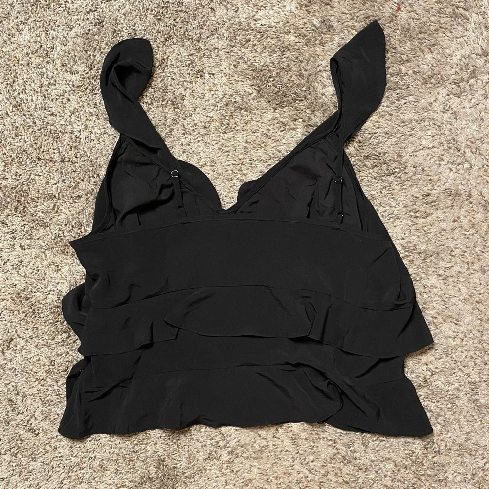 NWT Adore Me Bay Lake Cami Black Ruffle Work Top Size 2x - Picture 9 of 13